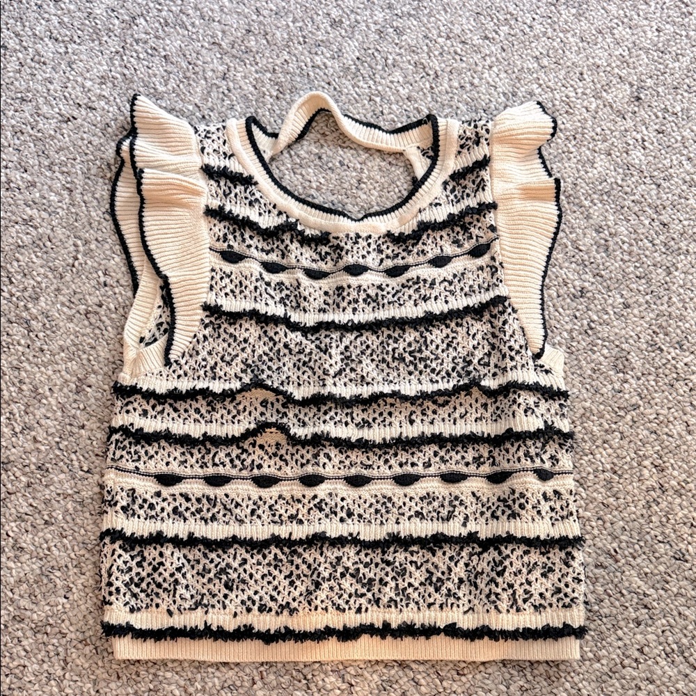 Anthropologie open back sweater sz M